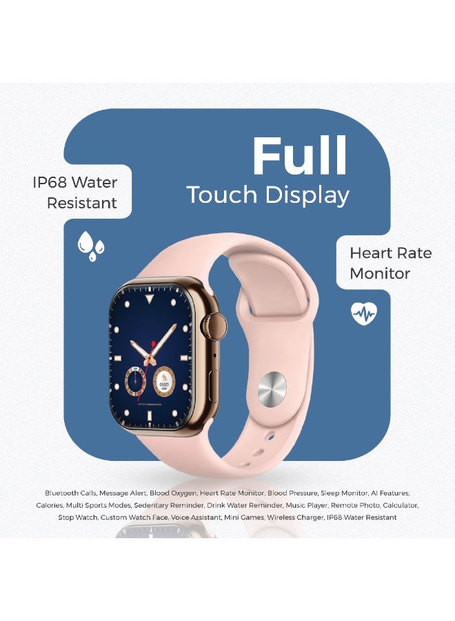 Trands SW50 Smart Watch for iOS & Android, 1.75-Inch TFT Touch Screen, Bluetooth Calling, IP68 Waterproof, Fitness Tracker with Heart Rate & Sleep Monitor, Pink - Image 3